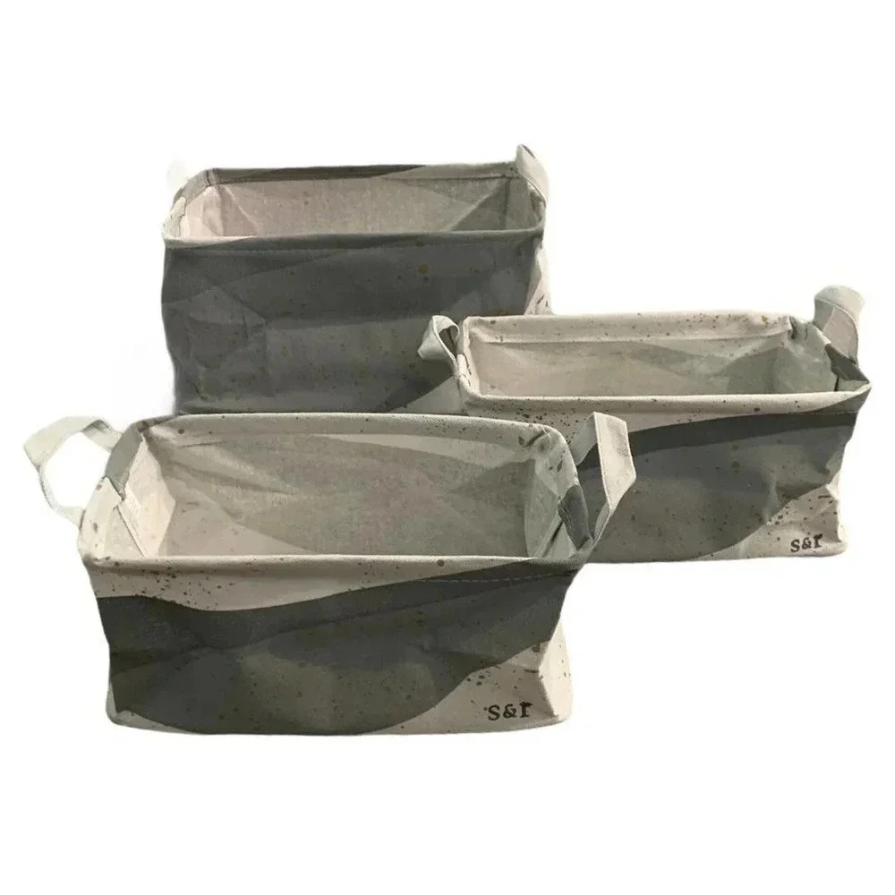 Set Of 3 Fabric Storage Baskets